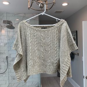 Flutter sleeve sweater